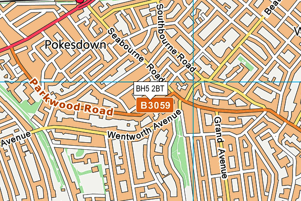 BH5 2BT map - OS VectorMap District (Ordnance Survey)