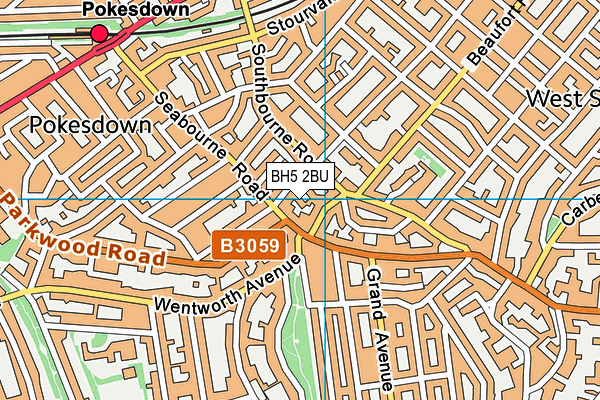 BH5 2BU map - OS VectorMap District (Ordnance Survey)