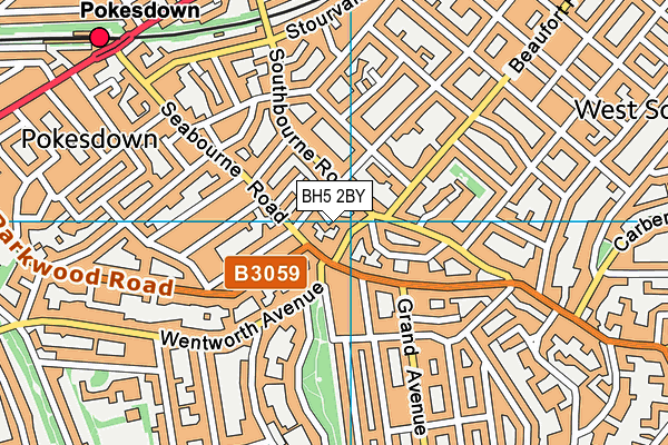 BH5 2BY map - OS VectorMap District (Ordnance Survey)