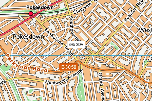BH5 2DA map - OS VectorMap District (Ordnance Survey)