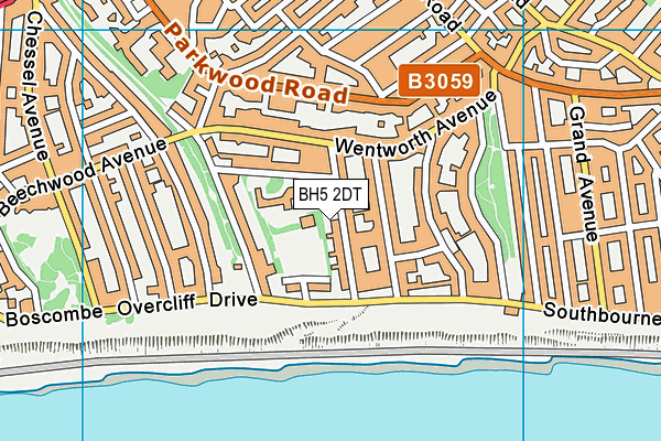 BH5 2DT map - OS VectorMap District (Ordnance Survey)