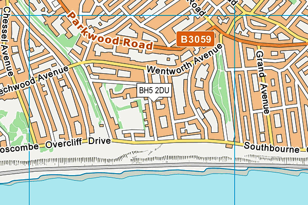 BH5 2DU map - OS VectorMap District (Ordnance Survey)