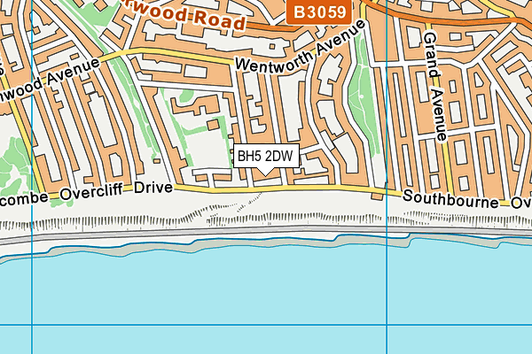 BH5 2DW map - OS VectorMap District (Ordnance Survey)