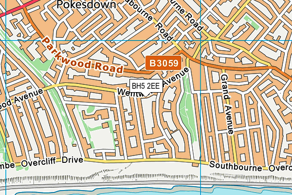 BH5 2EE map - OS VectorMap District (Ordnance Survey)