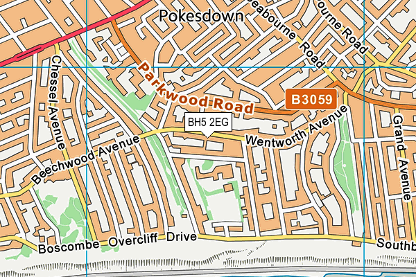 BH5 2EG map - OS VectorMap District (Ordnance Survey)