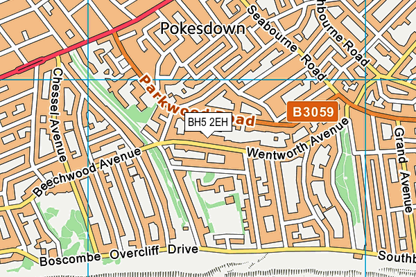 BH5 2EH map - OS VectorMap District (Ordnance Survey)