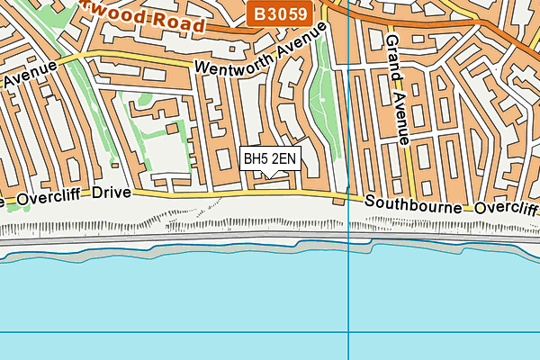 BH5 2EN map - OS VectorMap District (Ordnance Survey)