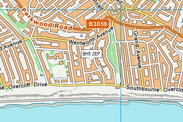 BH5 2EP map - OS VectorMap District (Ordnance Survey)