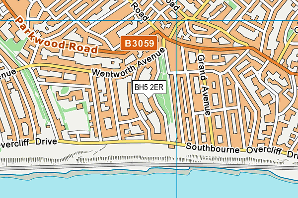 BH5 2ER map - OS VectorMap District (Ordnance Survey)