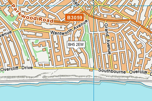 BH5 2EW map - OS VectorMap District (Ordnance Survey)