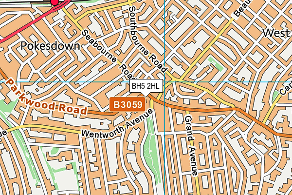 BH5 2HL map - OS VectorMap District (Ordnance Survey)