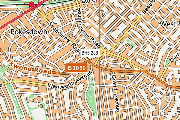BH5 2JB map - OS VectorMap District (Ordnance Survey)