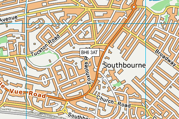 BH6 3AT map - OS VectorMap District (Ordnance Survey)