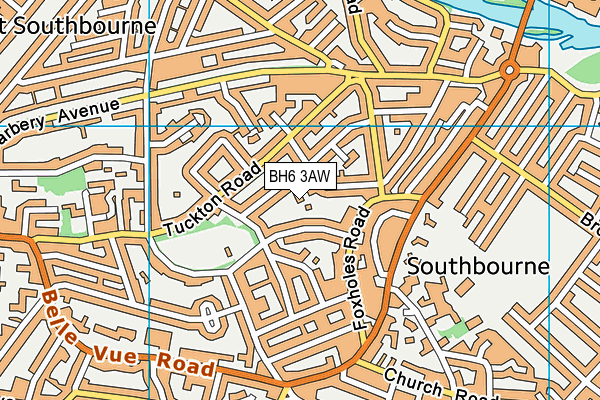 BH6 3AW map - OS VectorMap District (Ordnance Survey)