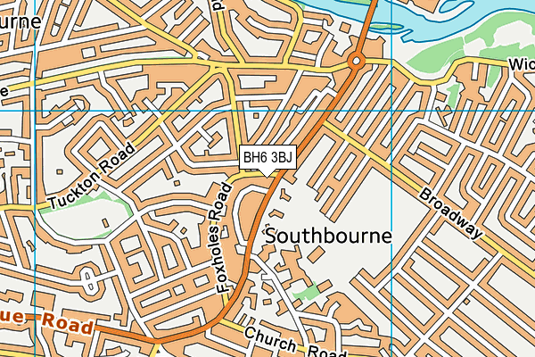 BH6 3BJ map - OS VectorMap District (Ordnance Survey)