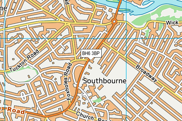 BH6 3BP map - OS VectorMap District (Ordnance Survey)