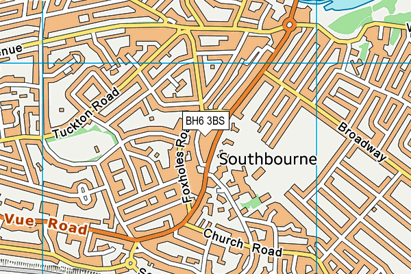 BH6 3BS map - OS VectorMap District (Ordnance Survey)