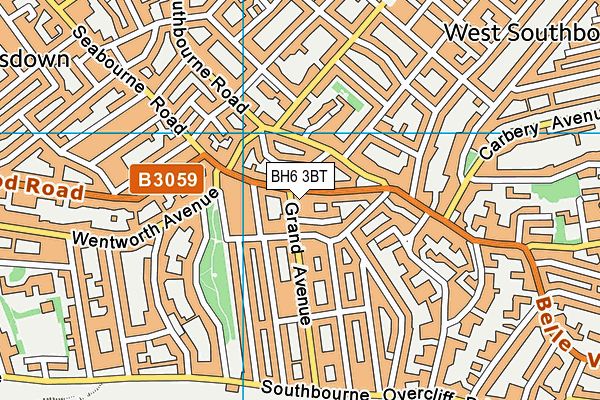 BH6 3BT map - OS VectorMap District (Ordnance Survey)