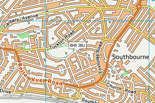 BH6 3BU map - OS VectorMap District (Ordnance Survey)