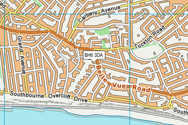 BH6 3DA map - OS VectorMap District (Ordnance Survey)