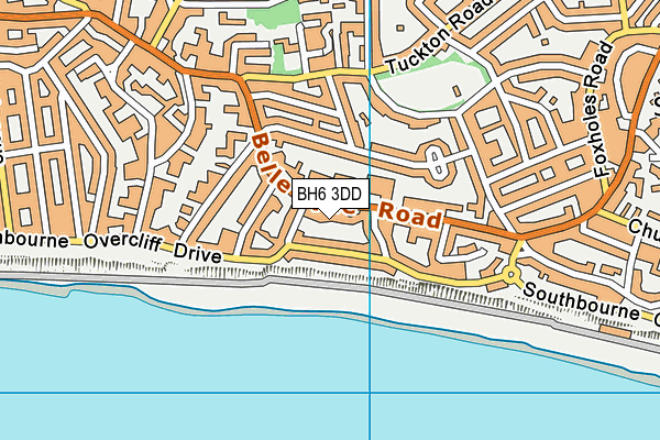 BH6 3DD map - OS VectorMap District (Ordnance Survey)