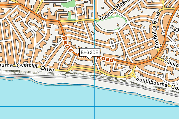 BH6 3DE map - OS VectorMap District (Ordnance Survey)