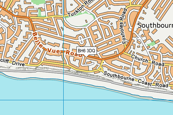 BH6 3DQ map - OS VectorMap District (Ordnance Survey)