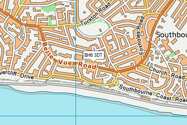 BH6 3DT map - OS VectorMap District (Ordnance Survey)