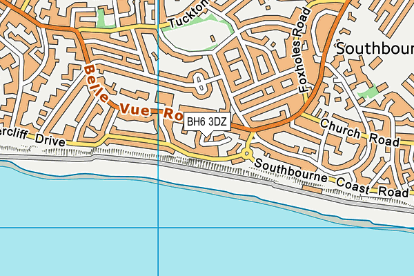 BH6 3DZ map - OS VectorMap District (Ordnance Survey)