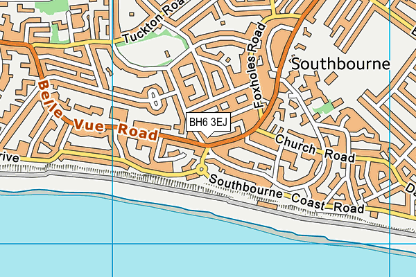 BH6 3EJ map - OS VectorMap District (Ordnance Survey)