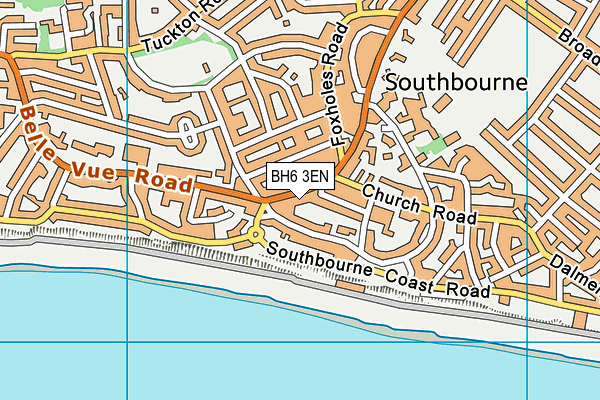 BH6 3EN map - OS VectorMap District (Ordnance Survey)