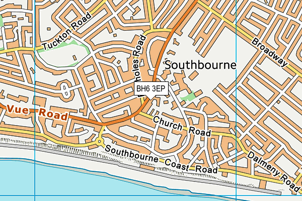 BH6 3EP map - OS VectorMap District (Ordnance Survey)