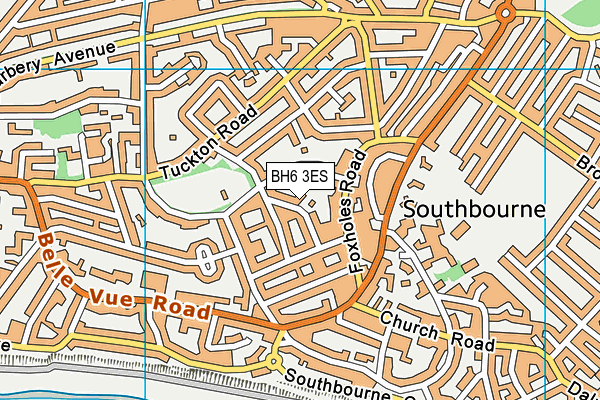 BH6 3ES map - OS VectorMap District (Ordnance Survey)