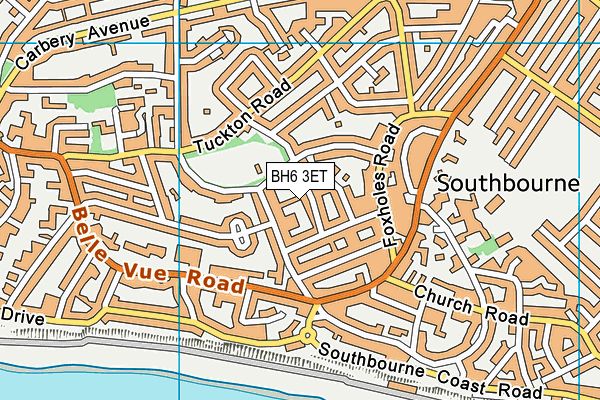 BH6 3ET map - OS VectorMap District (Ordnance Survey)