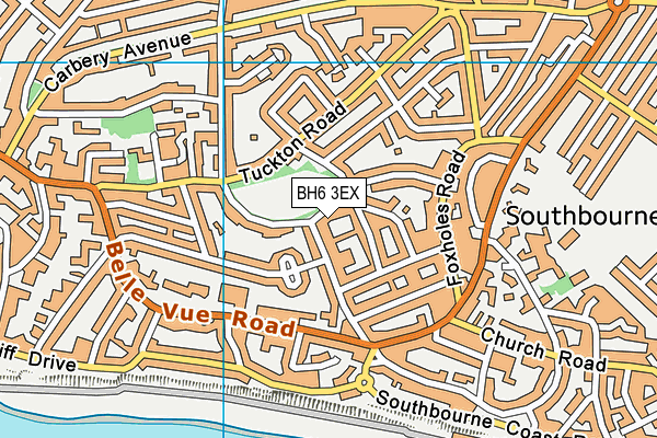 BH6 3EX map - OS VectorMap District (Ordnance Survey)