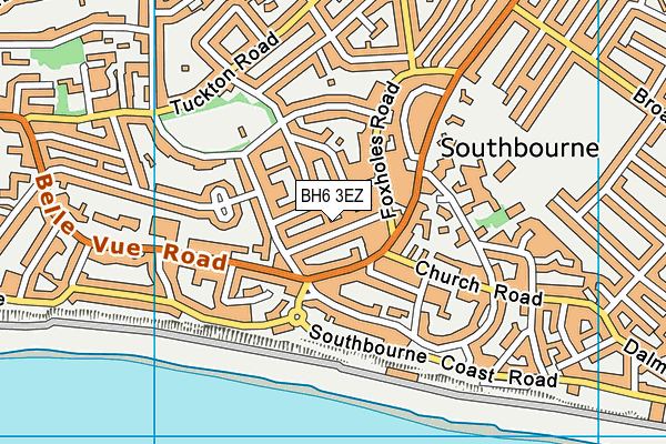 BH6 3EZ map - OS VectorMap District (Ordnance Survey)