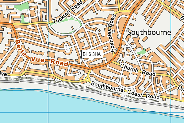 BH6 3HA map - OS VectorMap District (Ordnance Survey)
