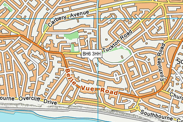 BH6 3HH map - OS VectorMap District (Ordnance Survey)
