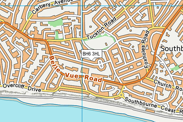 BH6 3HL map - OS VectorMap District (Ordnance Survey)