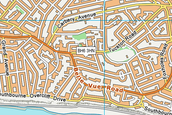 BH6 3HN map - OS VectorMap District (Ordnance Survey)