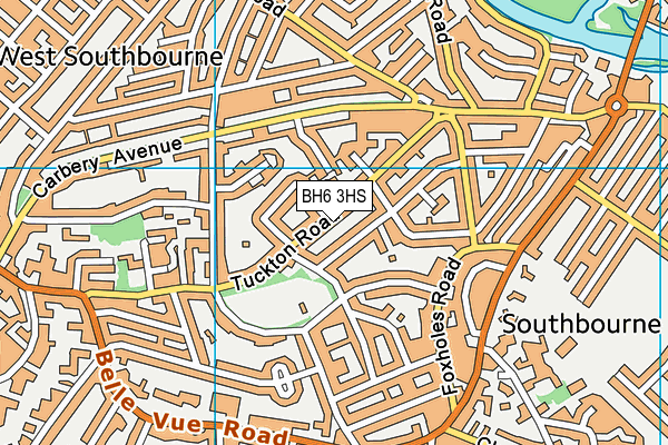 BH6 3HS map - OS VectorMap District (Ordnance Survey)
