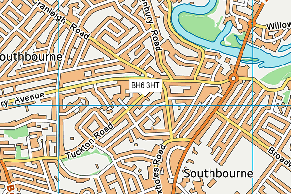 BH6 3HT map - OS VectorMap District (Ordnance Survey)
