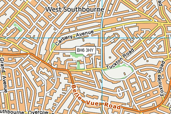 BH6 3HY map - OS VectorMap District (Ordnance Survey)