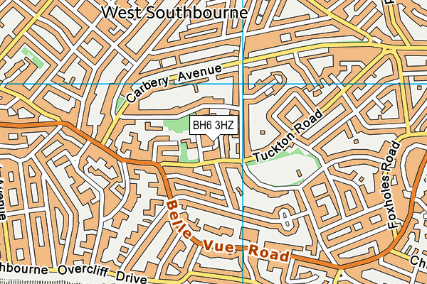 BH6 3HZ map - OS VectorMap District (Ordnance Survey)