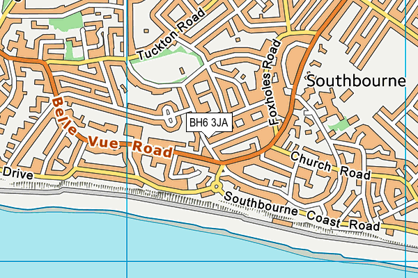 BH6 3JA map - OS VectorMap District (Ordnance Survey)