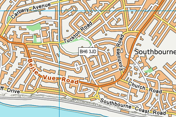 BH6 3JD map - OS VectorMap District (Ordnance Survey)