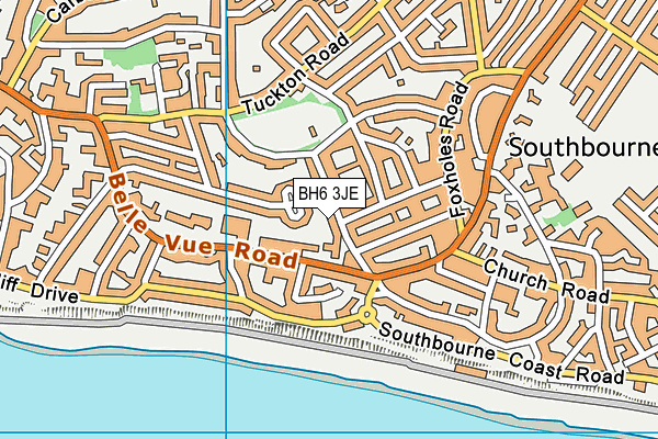 BH6 3JE map - OS VectorMap District (Ordnance Survey)