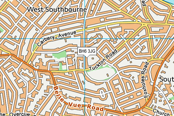 BH6 3JG map - OS VectorMap District (Ordnance Survey)