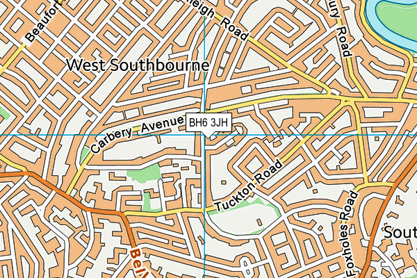 BH6 3JH map - OS VectorMap District (Ordnance Survey)