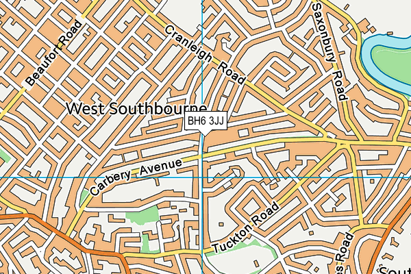 BH6 3JJ map - OS VectorMap District (Ordnance Survey)